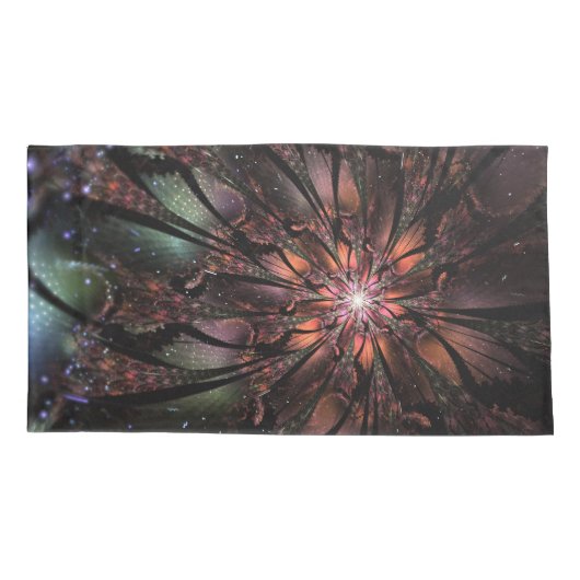 Soft and tenderness fractal flower kussensloop (Achterkant-Links)