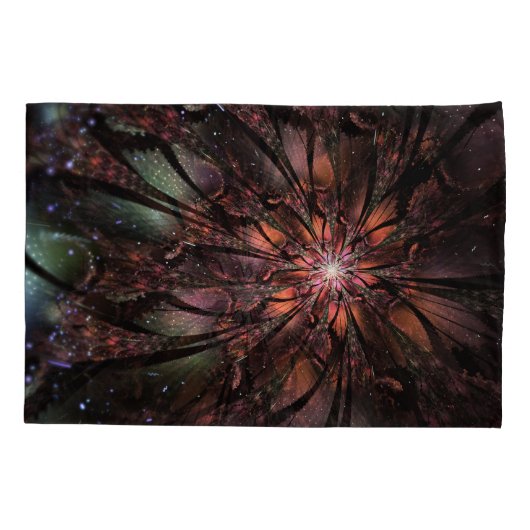 Soft and tenderness fractal flower kussensloop (Achterkant-Links)