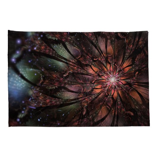 Soft and tenderness fractal flower kussensloop (Achterkant-Rechts)