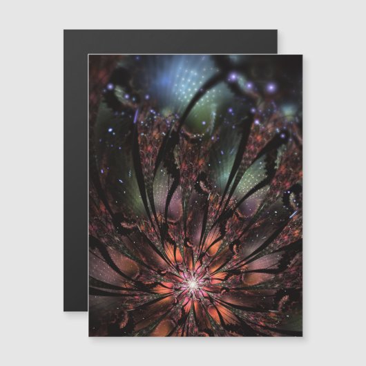 Soft and tenderness fractal flower magnetische uitnodiging (Voorkant / Achterkant)