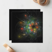 Soft and tenderness fractal flower notitiekaartje (Voorkant / Achterkant in situ)