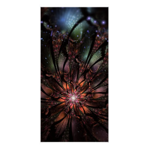 Soft and tenderness fractal flower perfect poster
