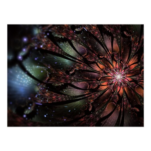 Soft and tenderness fractal flower perfect poster (Voorkant)