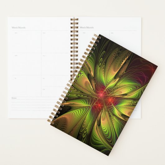 Soft and tenderness fractal flower planner (Display)