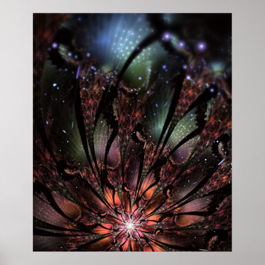 Soft and tenderness fractal flower poster (Voorkant)
