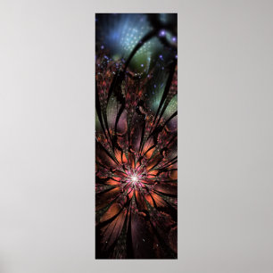 Soft and tenderness fractal flower poster
