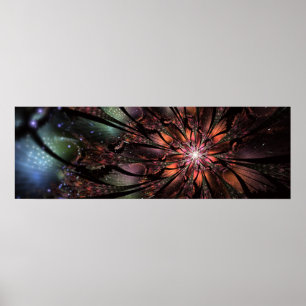 Soft and tenderness fractal flower poster