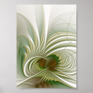 Soft and tenderness fractal flower poster