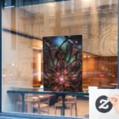 Soft and tenderness fractal flower raamsticker (Cafe Raam)