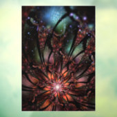 Soft and tenderness fractal flower raamsticker (Vel 3)
