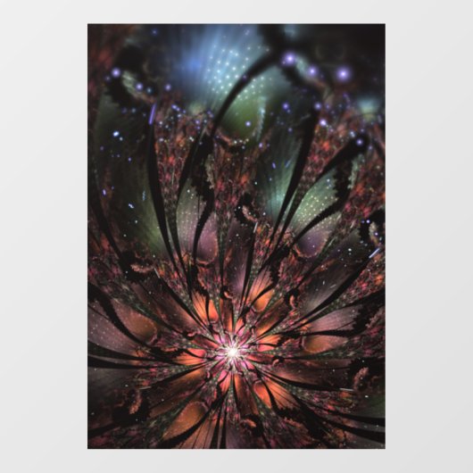 Soft and tenderness fractal flower raamsticker (Vel)