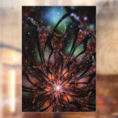 Soft and tenderness fractal flower raamsticker (Vel 2)