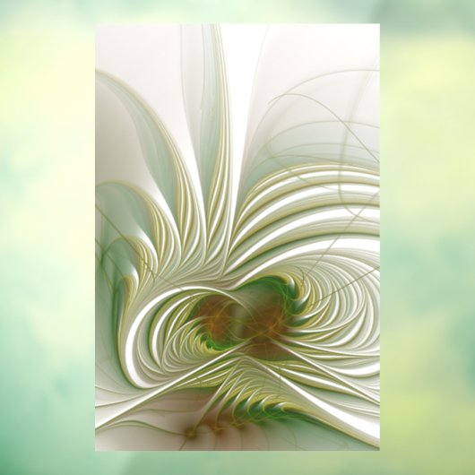 Soft and tenderness fractal flower raamsticker (Vel 3)