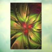 Soft and tenderness fractal flower raamsticker (Vel 3)