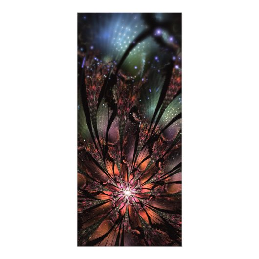 Soft and tenderness fractal flower reclamekaart (Voorkant)