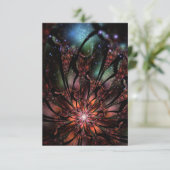 Soft and tenderness fractal flower RSVP kaartje (Staand voorkant)