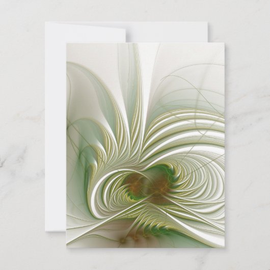 Soft and tenderness fractal flower save the date (Voorkant)