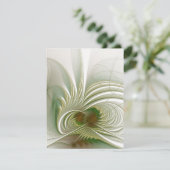 Soft and tenderness fractal flower save the date (Staand voorkant)