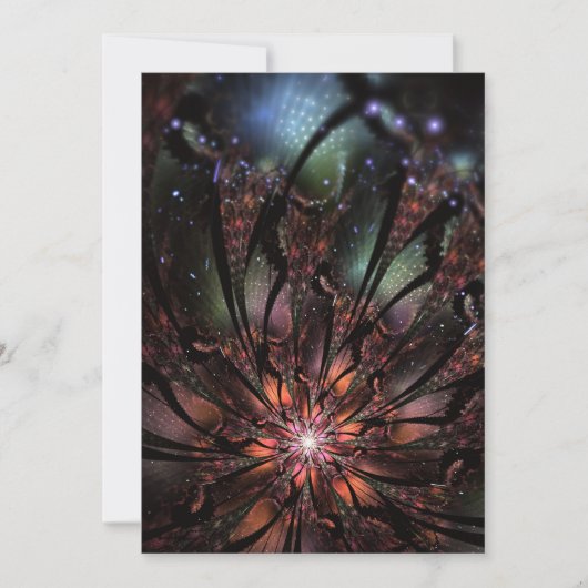 Soft and tenderness fractal flower save the date (Voorkant)