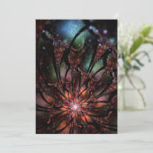 Soft and tenderness fractal flower save the date (Staand voorkant)