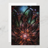 Soft and tenderness fractal flower save the date (Voorkant / Achterkant)