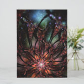 Soft and tenderness fractal flower save the date (Staand voorkant)