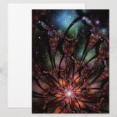 Soft and tenderness fractal flower save the date (Voorkant / Achterkant)