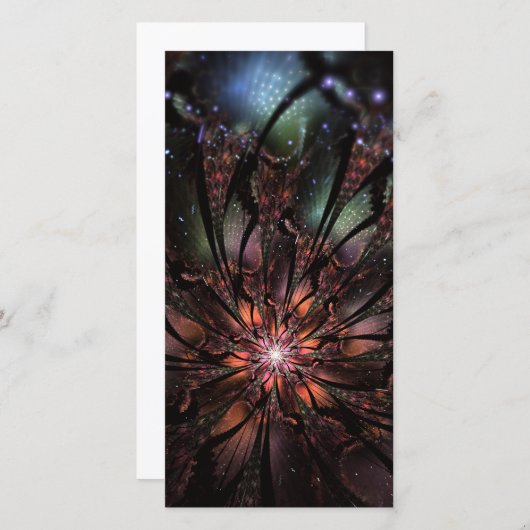 Soft and tenderness fractal flower save the date (Voorkant / Achterkant)