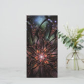 Soft and tenderness fractal flower save the date (Staand voorkant)