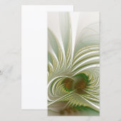 Soft and tenderness fractal flower save the date (Voorkant / Achterkant)