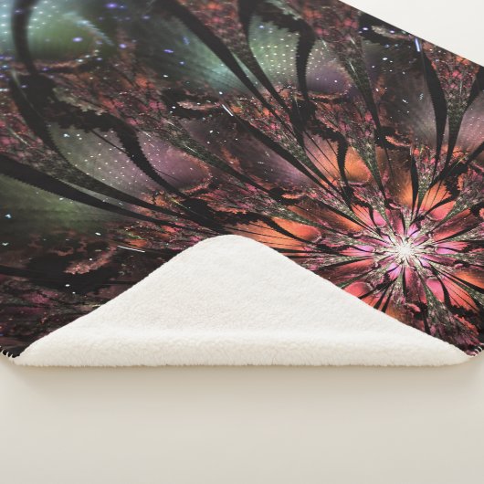 Soft and tenderness fractal flower sherpa deken (3/4)