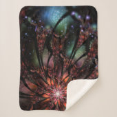 Soft and tenderness fractal flower sherpa deken (Voorkant)