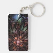 Soft and tenderness fractal flower sleutelhanger (achterkant)