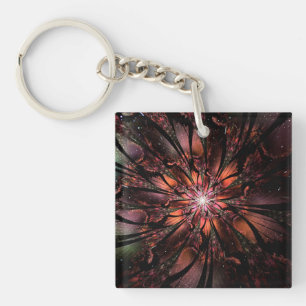 Soft and tenderness fractal flower sleutelhanger
