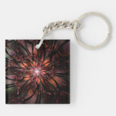 Soft and tenderness fractal flower sleutelhanger (Achterkant)