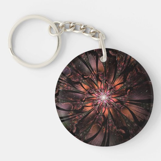 Soft and tenderness fractal flower sleutelhanger (Voorkant)
