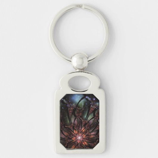 Soft and tenderness fractal flower sleutelhanger (Voorkant)