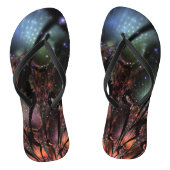 Soft and tenderness fractal flower teenslippers (Voetbed)