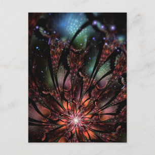 Soft and tenderness fractal flower uitnodiging briefkaart