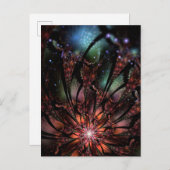 Soft and tenderness fractal flower uitnodiging briefkaart (Voorkant / Achterkant)