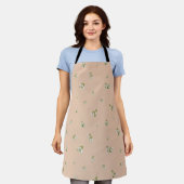 Soft Apricot Japanese Snowdrop Floral Pattern Schort (Gedragen)