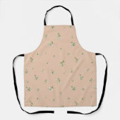 Soft Apricot Japanese Snowdrop Floral Pattern Schort (Voorkant)
