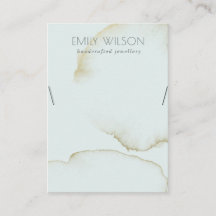 SOFT AQUA BLUE GOLD ABSTRACT KETTING DISPLAY LOGO