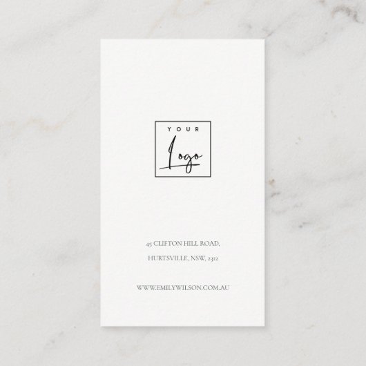 SOFT AQUA BLUE GOLD ABSTRACT KETTING DISPLAY LOGO VISITEKAARTJE (Achterkant)