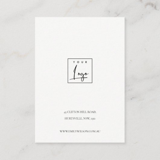 SOFT AQUA BLUE GOLD ABSTRACT KETTING DISPLAY LOGO VISITEKAARTJE (Achterkant)