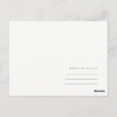 SOFT AQUA BLUE WATERVERF FLORAL DANK U BRIEFKAART (Achterkant)