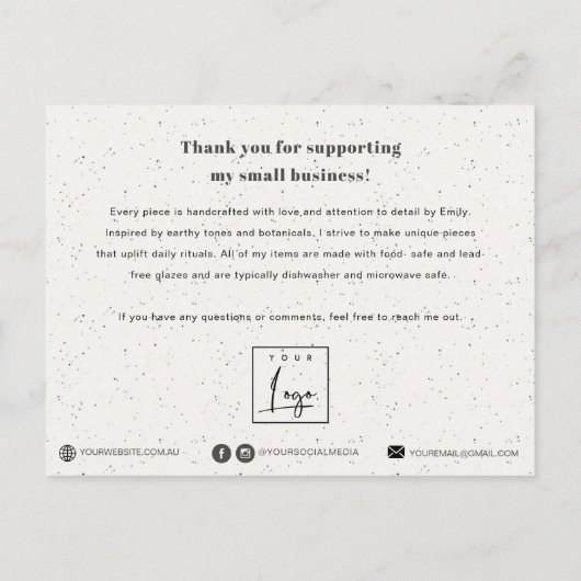 SOFT AQUA GRAY MODERN ABSTRACTE ART WAVES DANK U BRIEFKAART (Achterkant)