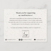 SOFT AQUA GRAY MODERN ABSTRACTE ART WAVES DANK U BRIEFKAART (Achterkant)