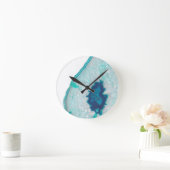 Soft Aqua Marine Blue Ocean Agate #1 #gem #decor  Ronde Klok (Huis)