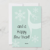 Soft Aqua Merry kerstfoto Kaart (Achterkant)